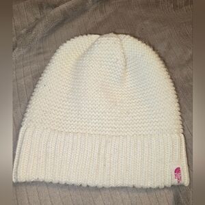 Womens Cream Knit The North Face Beanie